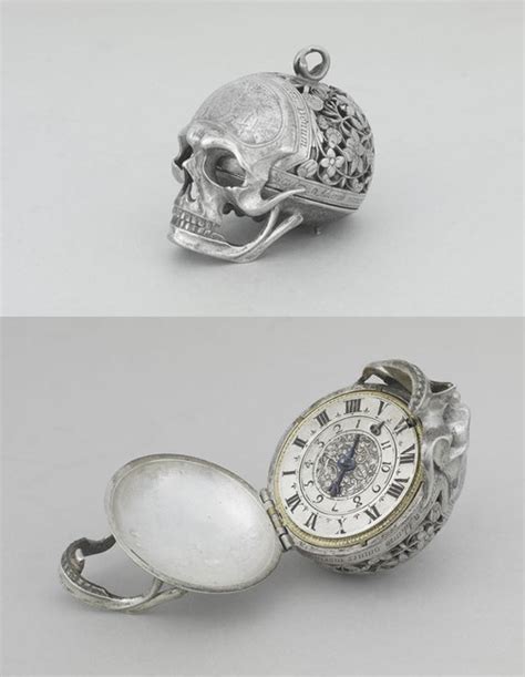 17th century silver skull watch replica|17th century silver skull watch, Louvre museum [500x645] .